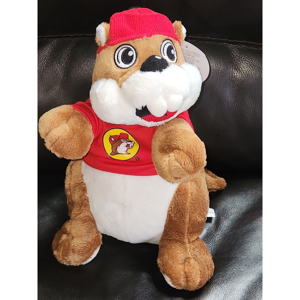 Official Buc-ee's Mascot 12" Plush Beaver Stuffed Animal w/ TShirt & Hat NWT
